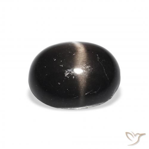 Star Diopside Gemstone in 11 x 9 mm (calibrated) Size for Sale, Star Diopside Stone in Black Color