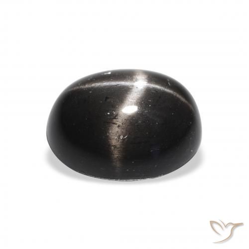 Star Diopside Gemstone in 11 x 9 mm (calibrated) Size for Sale, Star Diopside Stone in Black Color