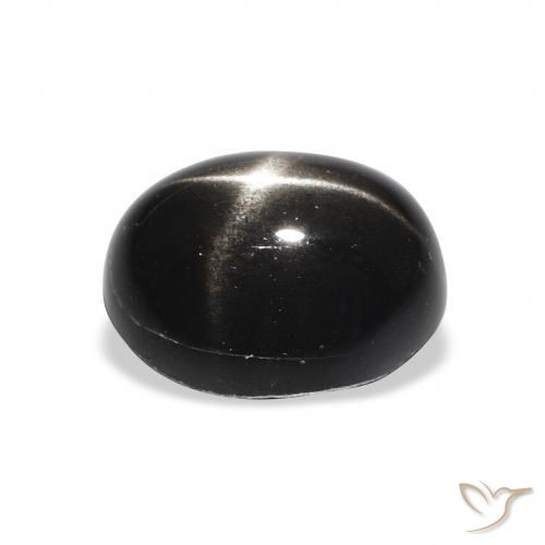 Star Diopside Gemstone in 11 x 9 mm (calibrated) Size for Sale, Star Diopside Stone in Black Color