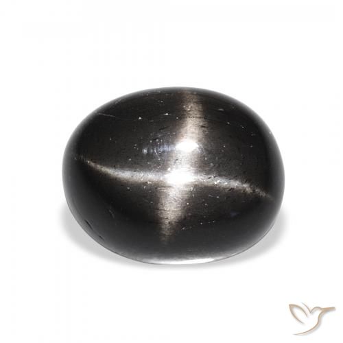 5.05ct Natural Black Star Diopside, Oval, Opaque