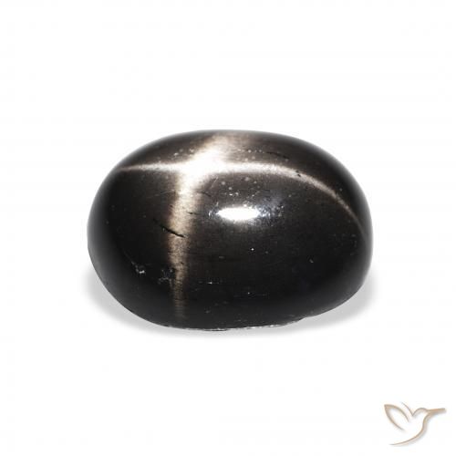 Star Diopside Gemstone in 11 x 9 mm (calibrated) Size for Sale, Star Diopside Stone in Black Color