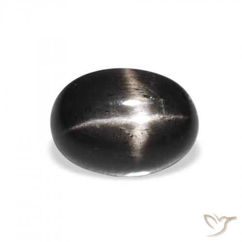 1.82ct Natural Black Star Diopside, Oval, Opaque