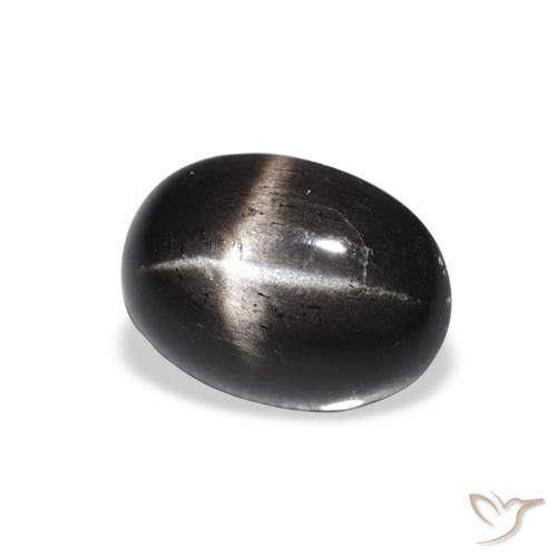 1.82 ct Black Star Diopside Stone, Natural Star Diopside in Oval Cabochon Shape for Sale