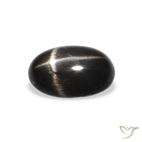 Star Diopside Gemstone in 9 x 6.6 mm Size for Sale, Star Diopside Stone in Black Color