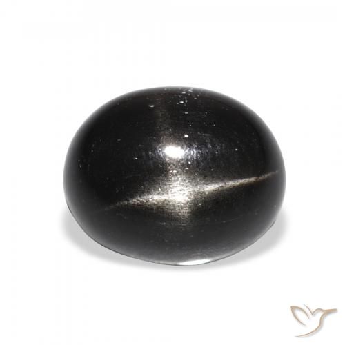 5.95ct Natural Black Star Diopside, Oval, Opaque