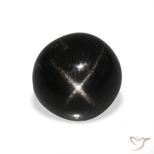 2.74ct Natural Black Star Diopside, Round, Opaque