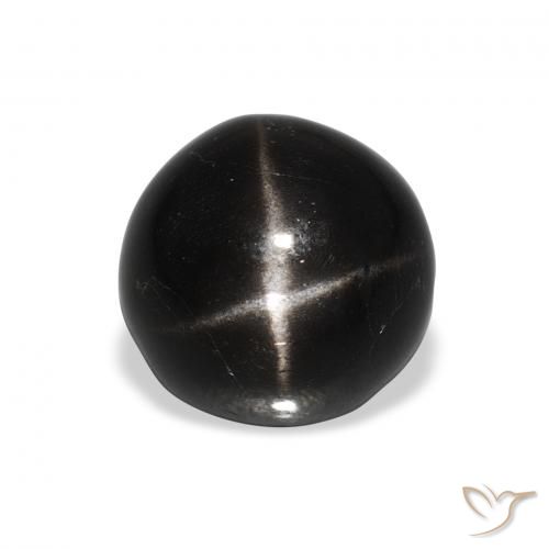 4.50ct Natural Black Star Diopside, Round, Opaque