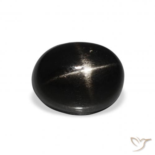 2.82ct Natural Black Star Diopside, Oval, Opaque