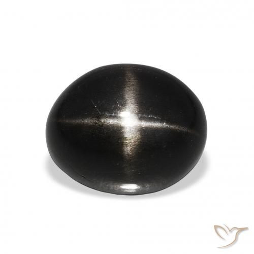 5.45ct Natural Black Star Diopside, Oval, Opaque
