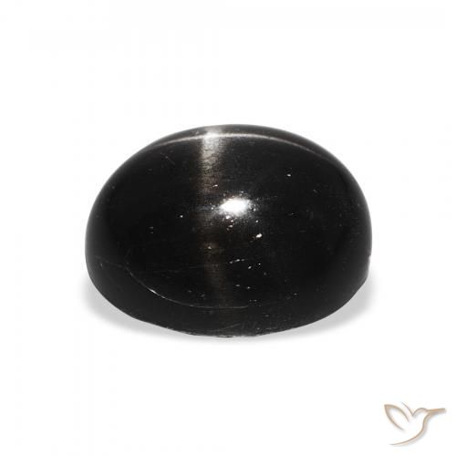 Star Diopside Gemstone in 11 x 9 mm (calibrated) Size for Sale, Star Diopside Stone in Black Color