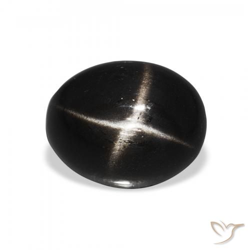 4.05ct Natural Black Star Diopside, Oval, Opaque