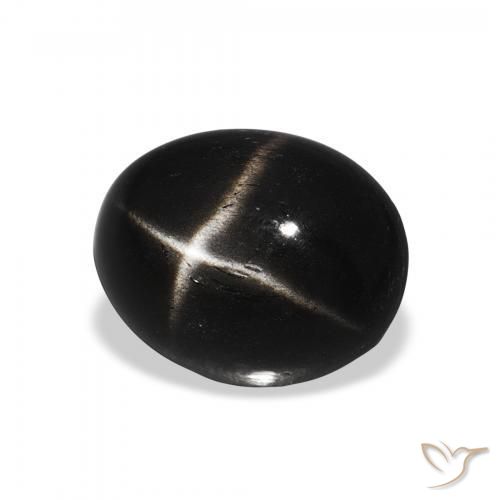 4.05 ct Black Star Diopside Stone, Natural Star Diopside in Oval Cabochon Shape for Sale