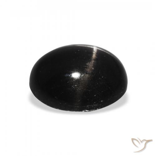 Star Diopside Gemstone in 11 x 9 mm (calibrated) Size for Sale, Star Diopside Stone in Black Color