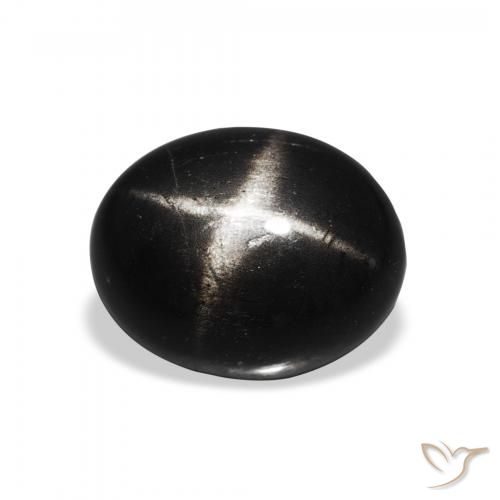 4.63ct Natural Black Star Diopside, Oval, Opaque