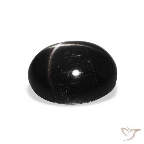 Star Diopside Gemstone in 11 x 9 mm (calibrated) Size for Sale, Star Diopside Stone in Black Color