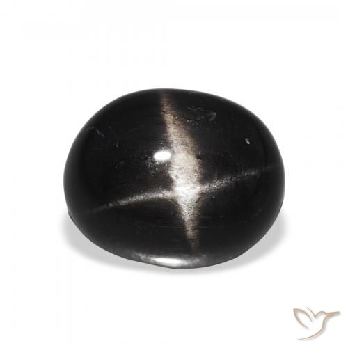 4.61ct Natural Black Star Diopside, Oval, Opaque