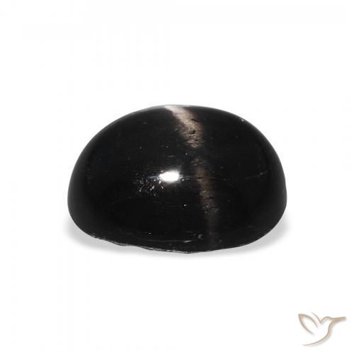 Star Diopside Gemstone in 11 x 9 mm (calibrated) Size for Sale, Star Diopside Stone in Black Color