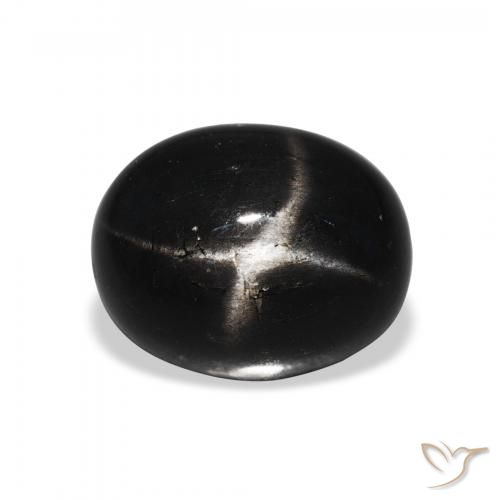5.70ct Natural Black Star Diopside, Oval, Opaque