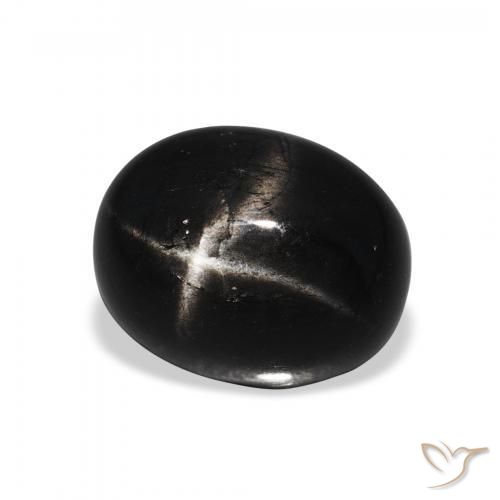 5.70 ct Black Star Diopside Stone, Natural Star Diopside in Oval Cabochon Shape for Sale