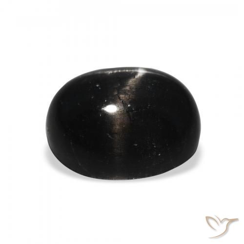 Star Diopside Gemstone in 11 x 9 mm (calibrated) Size for Sale, Star Diopside Stone in Black Color