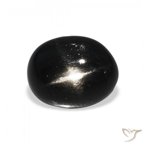4.36ct Natural Black Star Diopside, Oval, Opaque