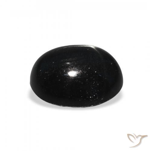 Star Diopside Gemstone in 11 x 9 mm (calibrated) Size for Sale, Star Diopside Stone in Black Color