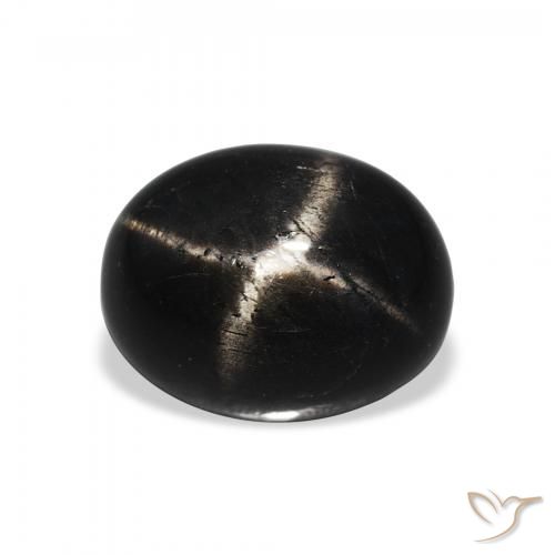 5.11ct Natural Black Star Diopside, Oval, Opaque, Photo A