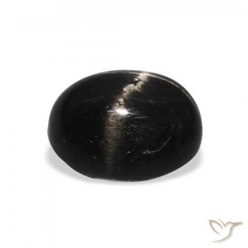 Star Diopside Gemstone in 10.1 x 8.9 mm Size for Sale, Star Diopside Stone in Black Color