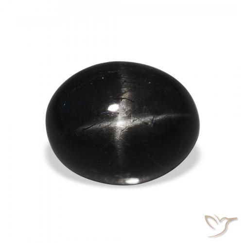 4.42ct Natural Black Star Diopside, Oval, Opaque