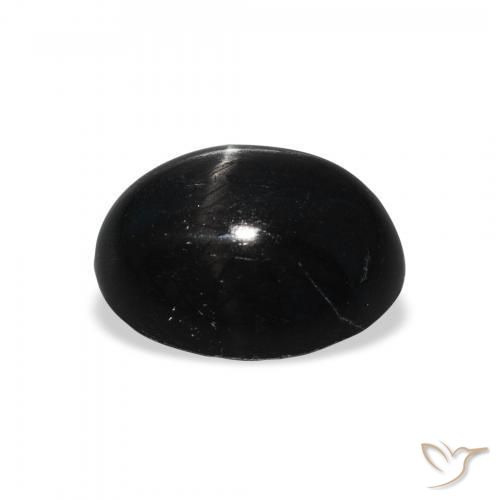 Star Diopside Gemstone in 11 x 9 mm (calibrated) Size for Sale, Star Diopside Stone in Black Color