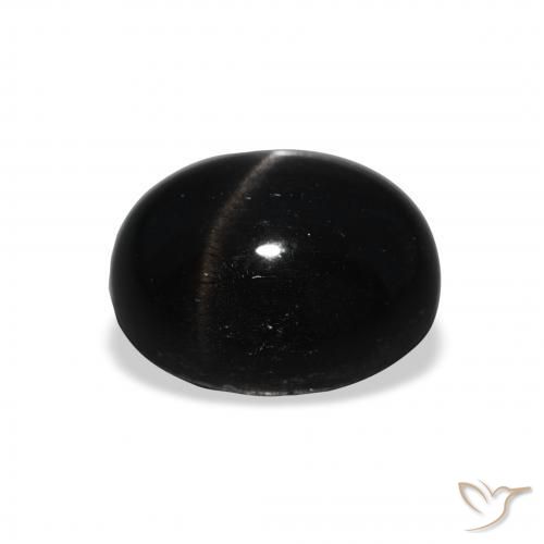 Star Diopside Gemstone in 11 x 9 mm (calibrated) Size for Sale, Star Diopside Stone in Black Color