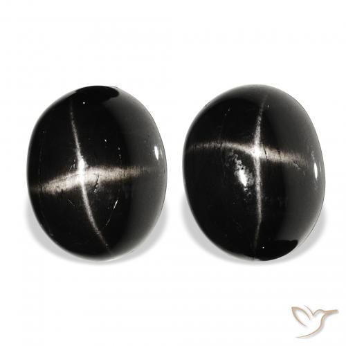 9.78ctw Natural Black Star Diopside, Oval, Opaque