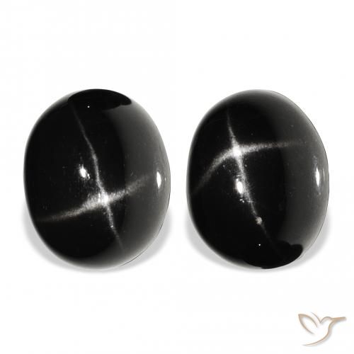 13.24ctw Natural Black Star Diopside, Oval, Opaque