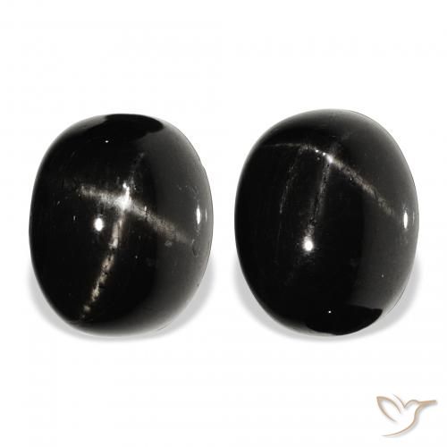 12.24ctw Natural Black Star Diopside, Oval, Opaque