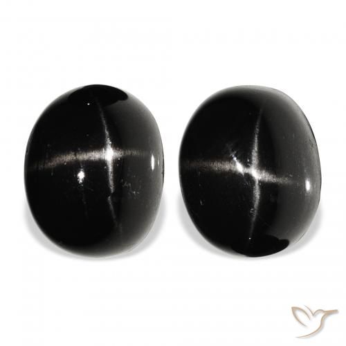 12.53ctw Natural Black Star Diopside, Oval, Opaque