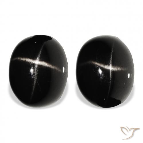 10.09ctw Natural Black Star Diopside, Oval, Opaque