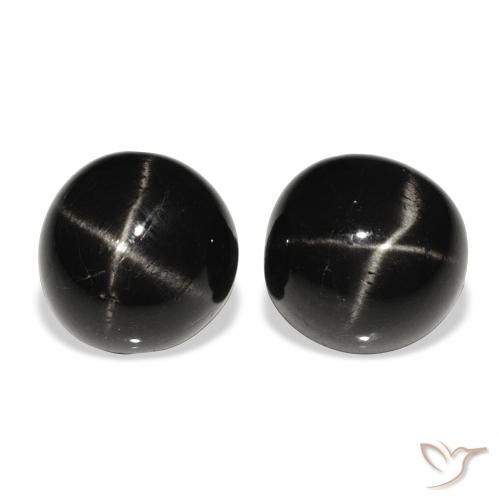 5.87ctw Natural Black Star Diopside, Round, Opaque