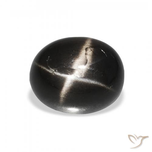 4.25ct Natural Black Star Diopside, Oval, Opaque