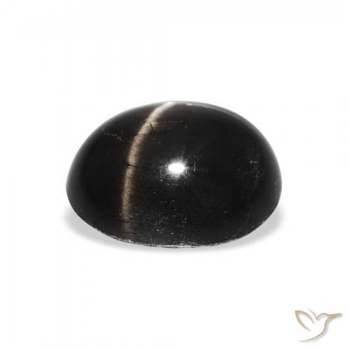 Star Diopside Gemstone in 11 x 9 mm (calibrated) Size for Sale, Star Diopside Stone in Black Color