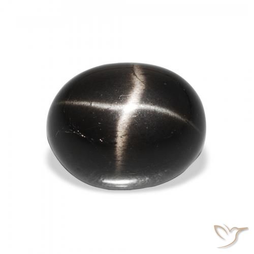 5.85ct Natural Black Star Diopside, Oval, Opaque