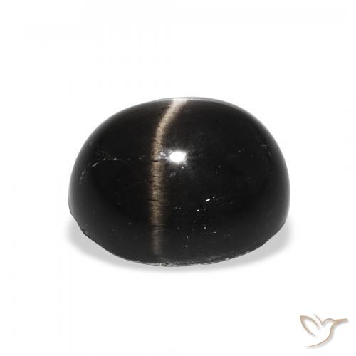 Star Diopside Gemstone in 11 x 9 mm (calibrated) Size for Sale, Star Diopside Stone in Black Color