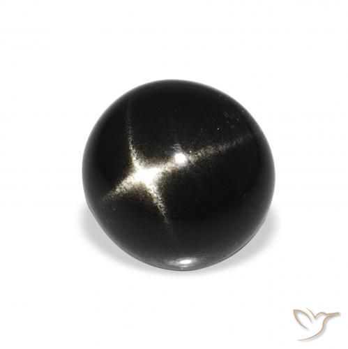 3.55 ct Black Star Diopside Stone, Natural Star Diopside in Round Cabochon Shape for Sale