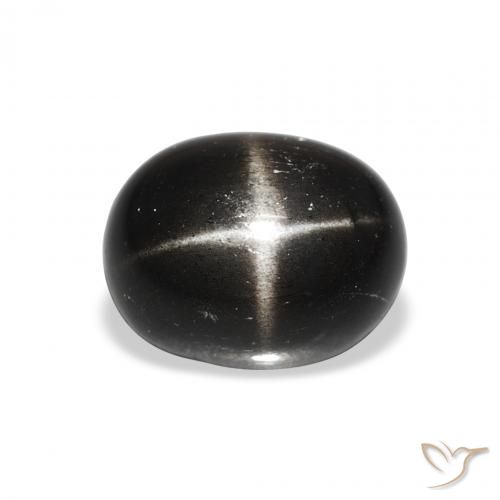 3.85ct Natural Black Star Diopside, Oval, Opaque, Photo A