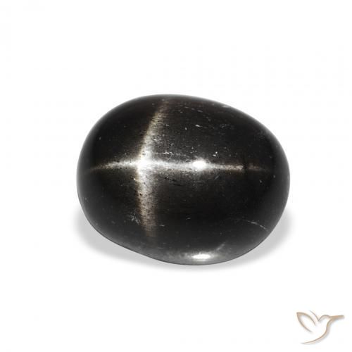 3.85 ct Black Star Diopside Stone, Natural Star Diopside in Oval Cabochon Shape for Sale