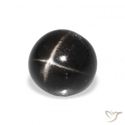2.44 ct Black Star Diopside Stone, Natural Star Diopside in Round Cabochon Shape for Sale