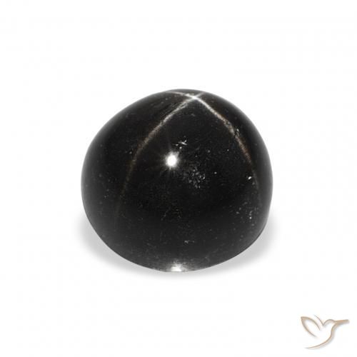Star Diopside Gemstone in 7 mm (calibrated) Size for Sale, Star Diopside Stone in Black Color