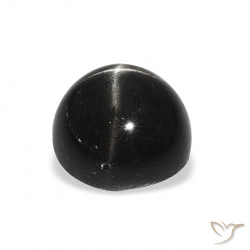 Star Diopside Gemstone in 8 mm (calibrated) Size for Sale, Star Diopside Stone in Black Color