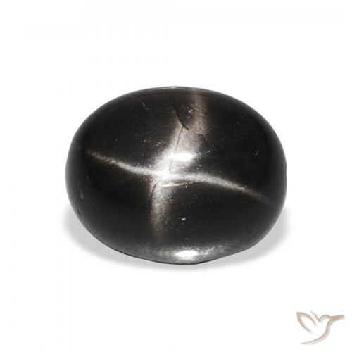 5.27ct Natural Black Star Diopside, Oval, Opaque