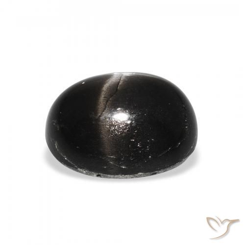Star Diopside Gemstone in 11 x 9 mm (calibrated) Size for Sale, Star Diopside Stone in Black Color