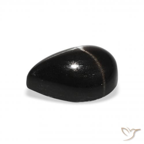 Star Diopside Gemstone in 10 x 7 mm (calibrated) Size for Sale, Star Diopside Stone in Black Color
